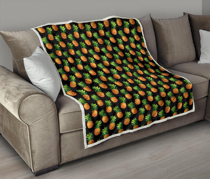 Pineapple Cute Print Design Pattern Premium Quilt-JTAMIGO.COM