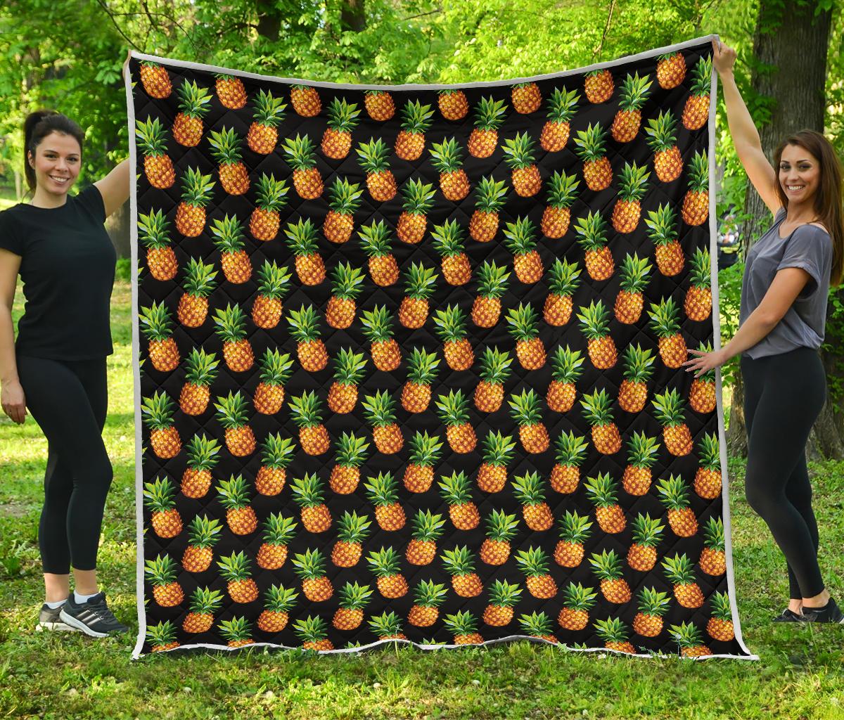 Pineapple Cute Print Design Pattern Premium Quilt-JTAMIGO.COM