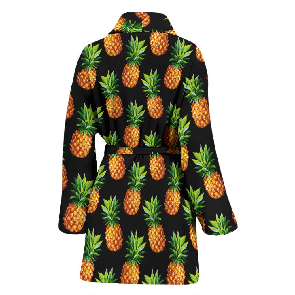 Pineapple Cute Print Design Pattern Women Bath Robe-JTAMIGO.COM