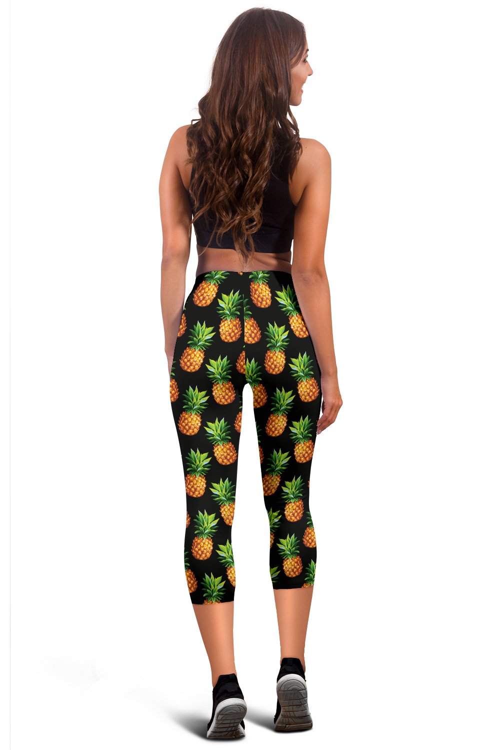 Pineapple Cute Print Design Pattern Women Capris