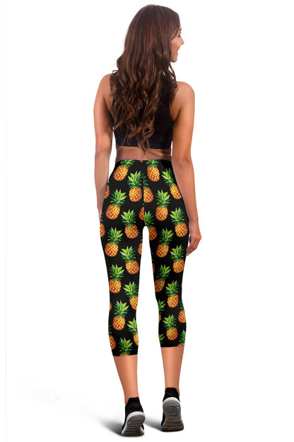 Pineapple Cute Print Design Pattern Women Capris