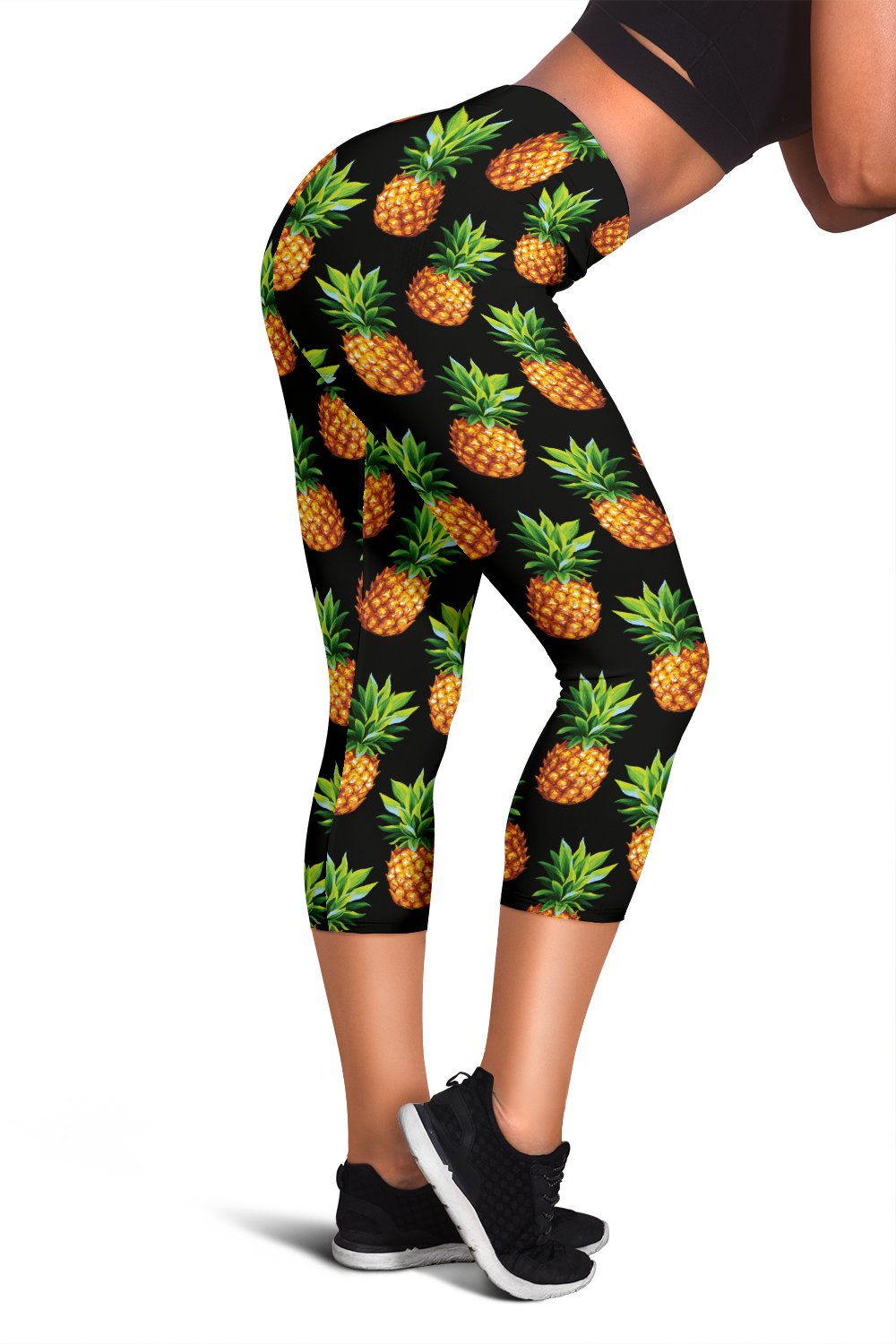 Pineapple Cute Print Design Pattern Women Capris