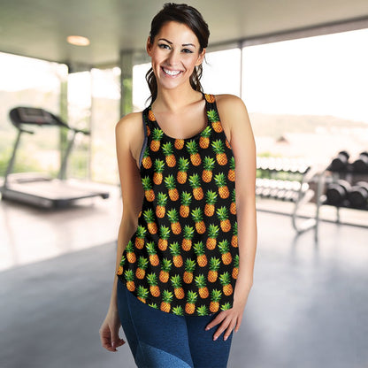 Pineapple Cute Print Design Pattern Women Racerback Tank Top