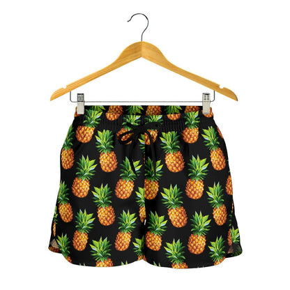 Pineapple Cute Print Design Pattern Women Shorts-JTAMIGO.COM