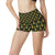 Pineapple Gold Dot Themed Print High Waisted Spandex Shorts-JTAMIGO.COM