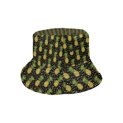Pineapple Gold Dot Themed Print Unisex Bucket Hat