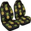 Pineapple Gold Dot Themed Print Universal Fit Car Seat Covers
