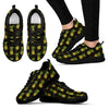 Pineapple Gold Dot Themed Print Women Sneakers Shoes