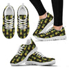 Pineapple Gold Dot Themed Print Women Sneakers Shoes