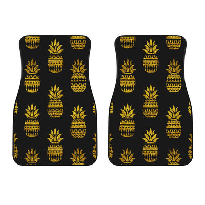 Pineapple Gold Tribal Style Print Car Floor Mats