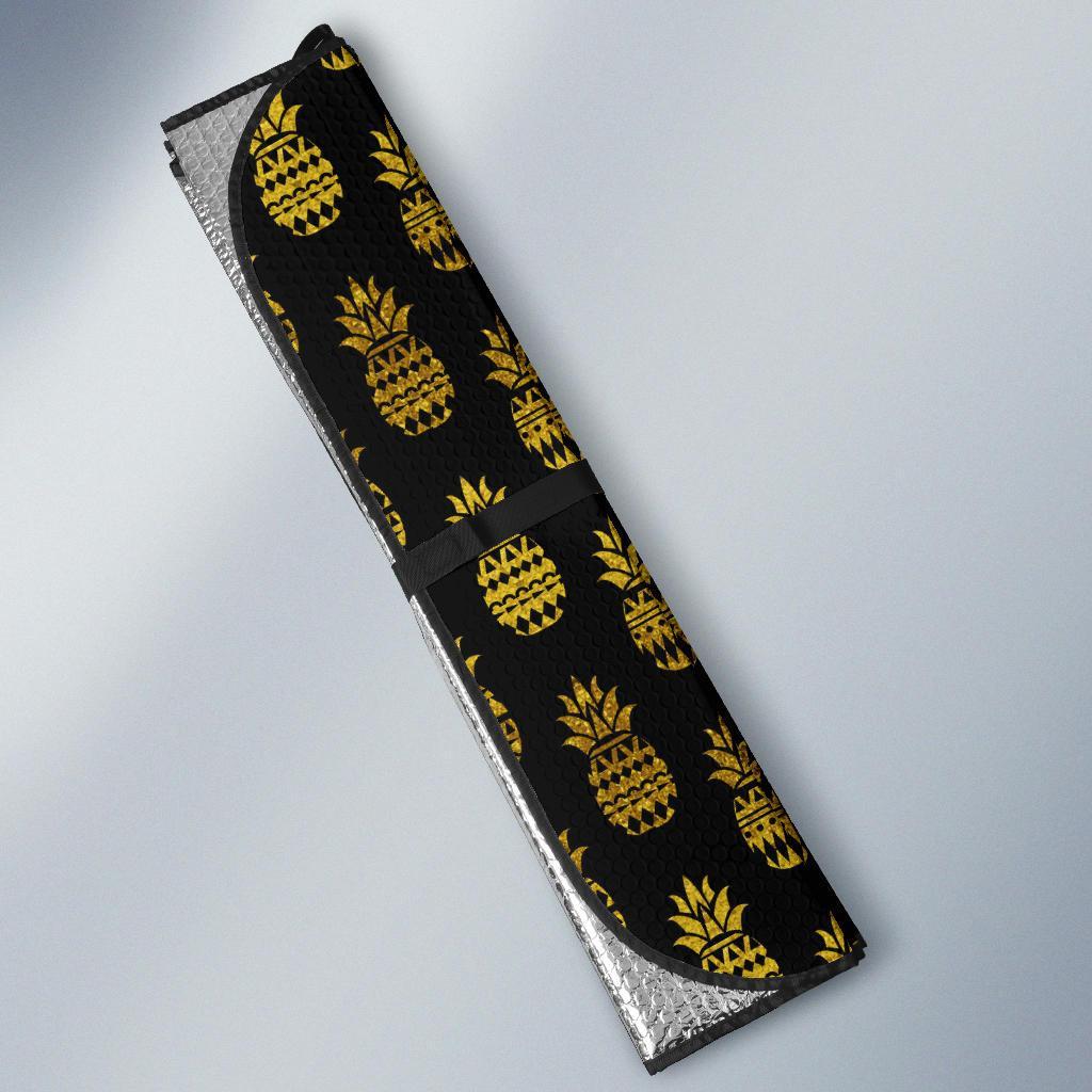 Pineapple Gold Tribal Style Print Car Sun Shade For Windshield