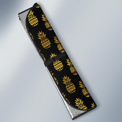 Pineapple Gold Tribal Style Print Car Sun Shade For Windshield