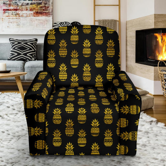 Pineapple Gold Tribal Style Print Single Sofa Slipcover -JTAMIGO.COM