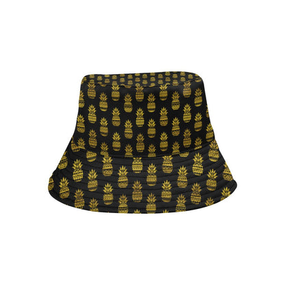Pineapple Gold Tribal Style Print Unisex Bucket Hat