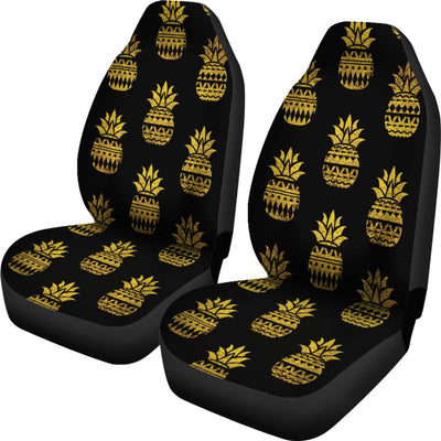 Pineapple Gold Tribal Style Print Universal Fit Car Seat Covers