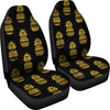 Pineapple Gold Tribal Style Print Universal Fit Car Seat Covers