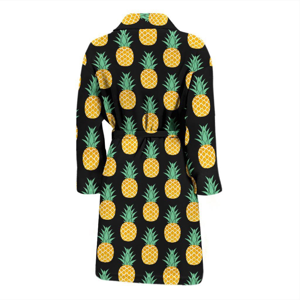 Pineapple Pattern Print Design A03 Men Bathrobe-JORJUNE.COM