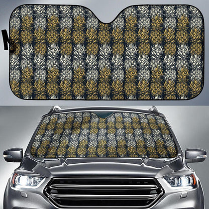 Pineapple Print Design Pattern Car Sun Shade For Windshield