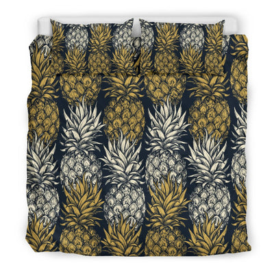 Pineapple Print Design Pattern Duvet Cover Bedding Set