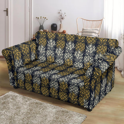 Pineapple Print Design Pattern Loveseat Slipcover-JTAMIGO.COM