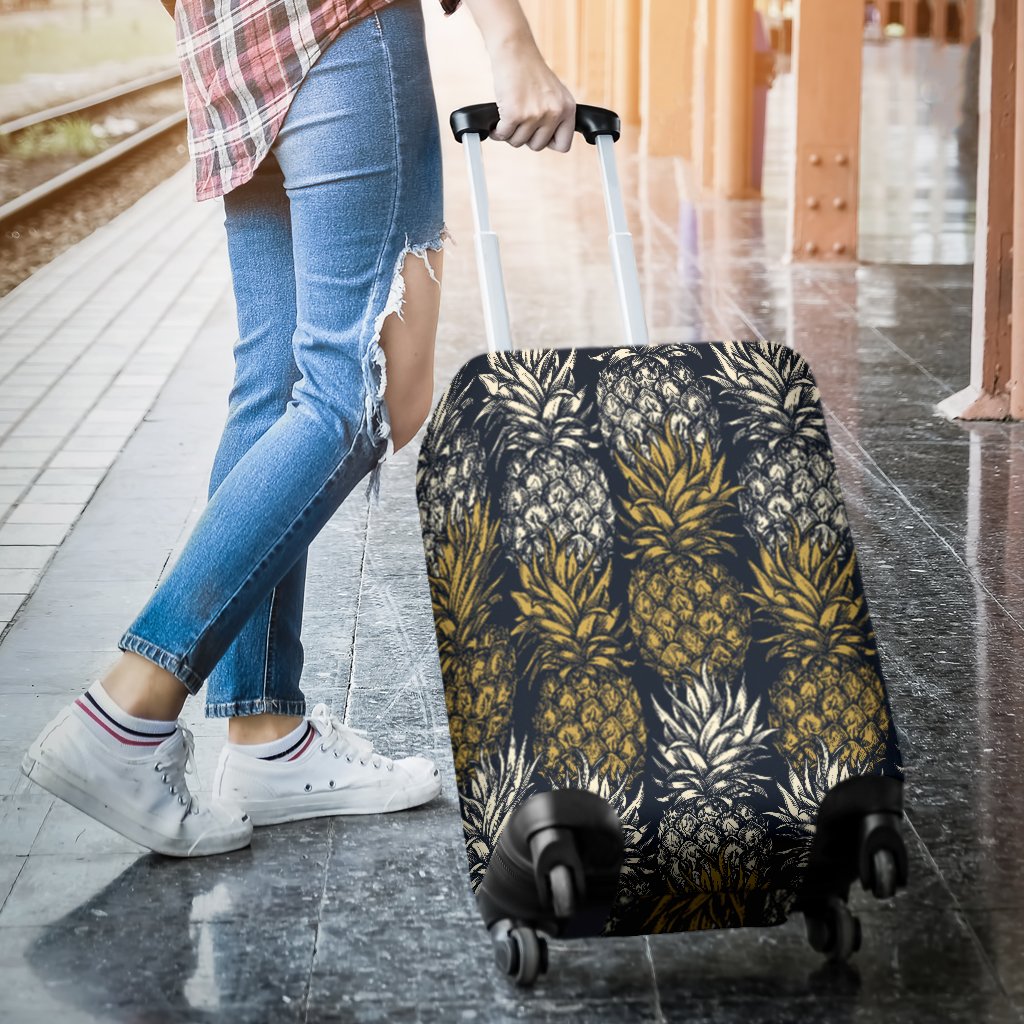 Pineapple Print Design Pattern Luggage Cover Protector