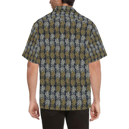 Pineapple Print Design Pattern Men Aloha Hawaiian Shirt
