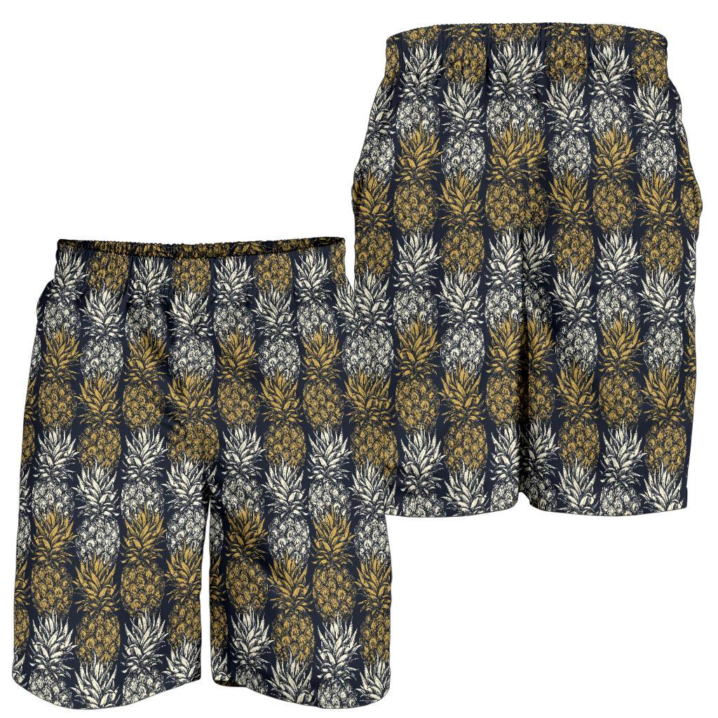 Pineapple Print Design Pattern Mens Shorts-JTAMIGO.COM