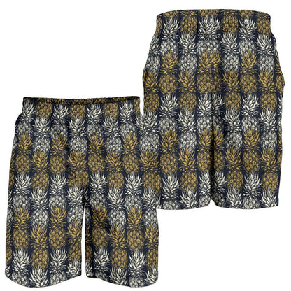 Pineapple Print Design Pattern Mens Shorts-JTAMIGO.COM