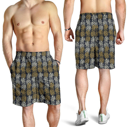 Pineapple Print Design Pattern Mens Shorts-JTAMIGO.COM