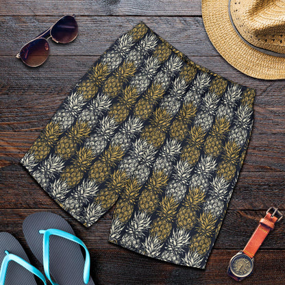 Pineapple Print Design Pattern Mens Shorts-JTAMIGO.COM