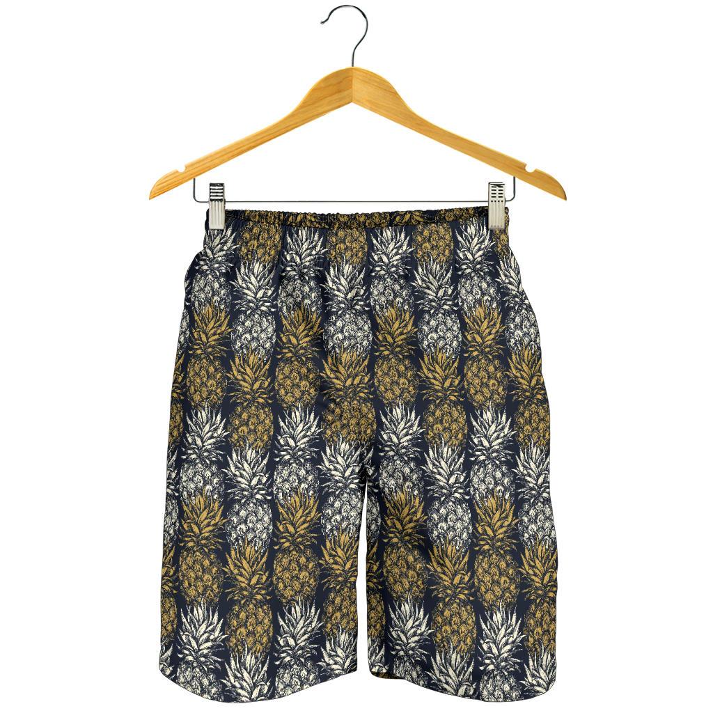 Pineapple Print Design Pattern Mens Shorts-JTAMIGO.COM