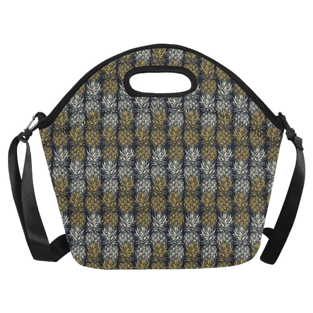 Pineapple Print Design Pattern Neoprene Lunch Bag (Model 1669)(Large)-JTAMIGO.COM