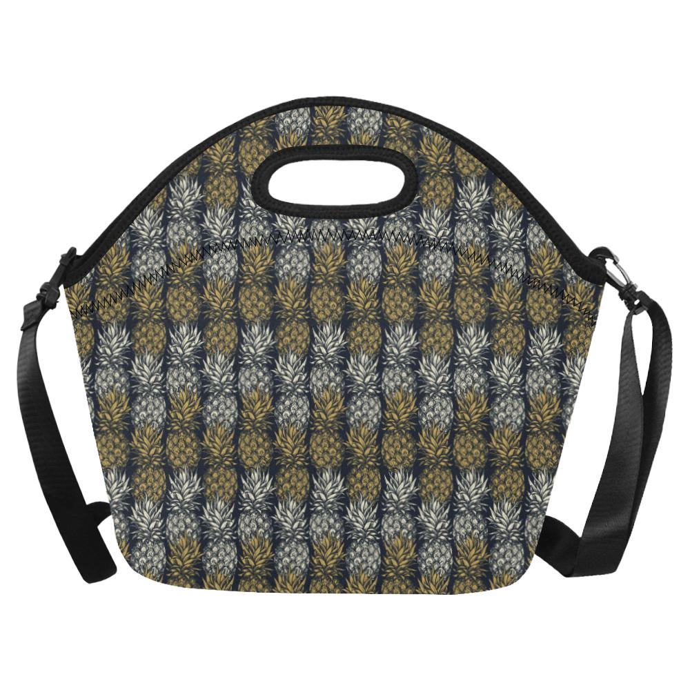 Pineapple Print Design Pattern Neoprene Lunch Bag (Model 1669)(Large)-JTAMIGO.COM