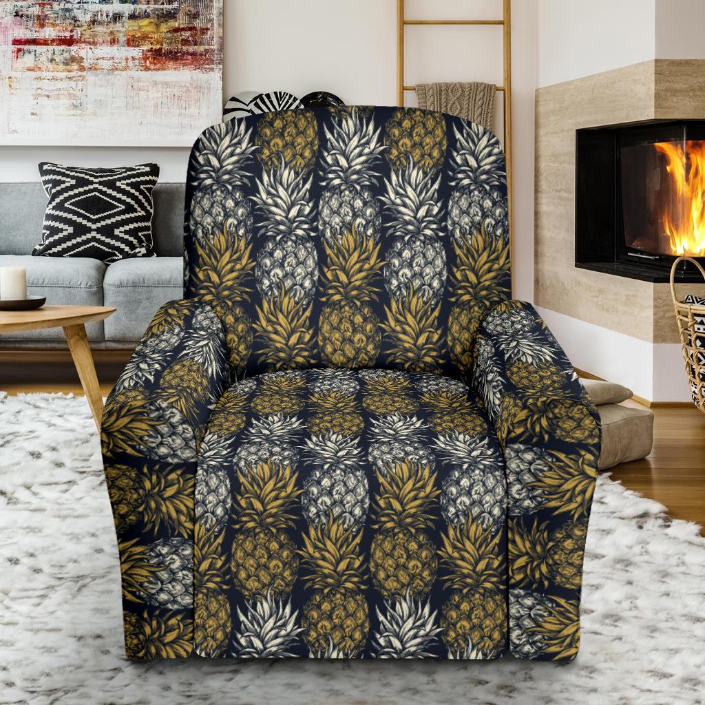 Pineapple Print Design Pattern Single Sofa Slipcover -JTAMIGO.COM