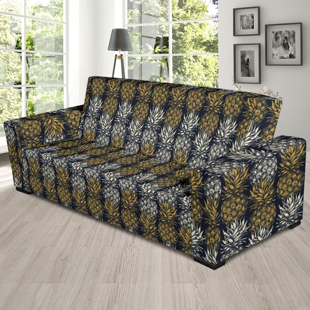 Pineapple Print Design Pattern Sofa Slipcover-JTAMIGO.COM