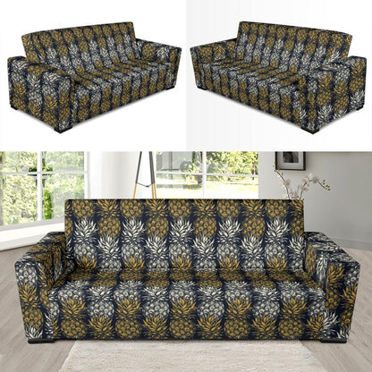 Pineapple Print Design Pattern Sofa Slipcover-JTAMIGO.COM
