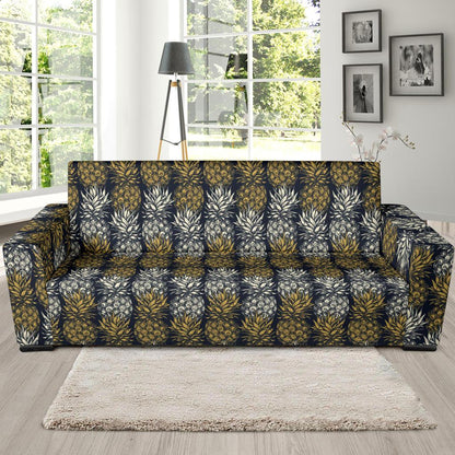 Pineapple Print Design Pattern Sofa Slipcover-JTAMIGO.COM