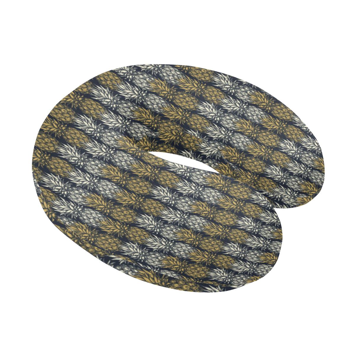 Pineapple Print Design Pattern U-Shaped Travel Neck Pillow-JTAMIGO.COM