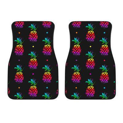 Pineapple Rainbow Dot Print Car Floor Mats