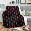 Pineapple Rainbow Dot Print Fleece Blanket