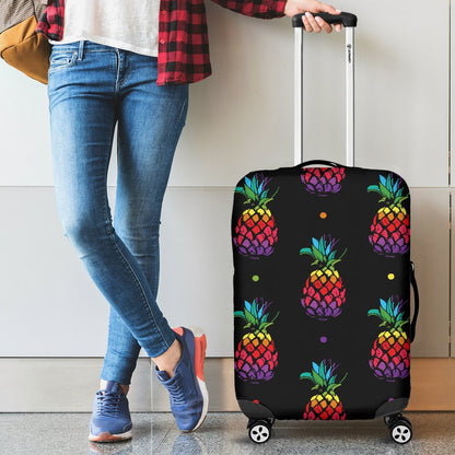 Pineapple Rainbow Dot Print Luggage Cover Protector