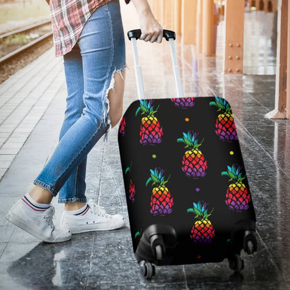 Pineapple Rainbow Dot Print Luggage Cover Protector