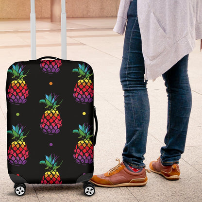 Pineapple Rainbow Dot Print Luggage Cover Protector