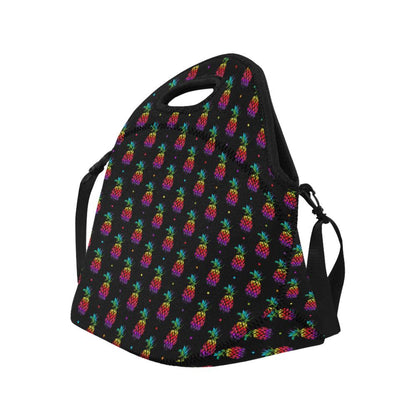 Pineapple Rainbow Dot Print Neoprene Lunch Bag (Model 1669)(Large)-JTAMIGO.COM