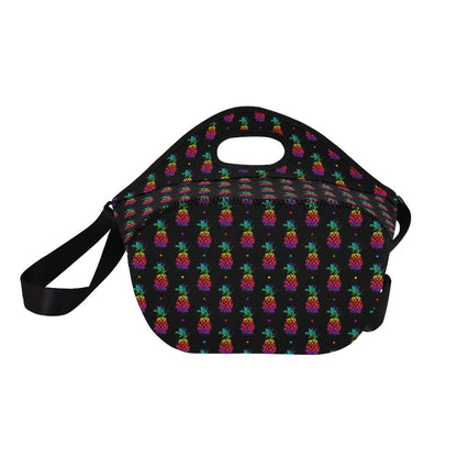 Pineapple Rainbow Dot Print Neoprene Lunch Bag (Model 1669)(Large)-JTAMIGO.COM