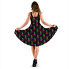 Pineapple Rainbow Dot Print Sleeveless Dress
