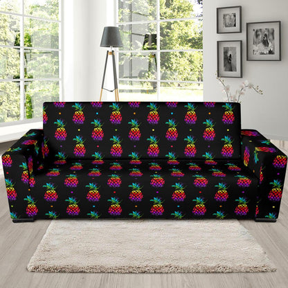 Pineapple Rainbow Dot Print Sofa Slipcover-JTAMIGO.COM