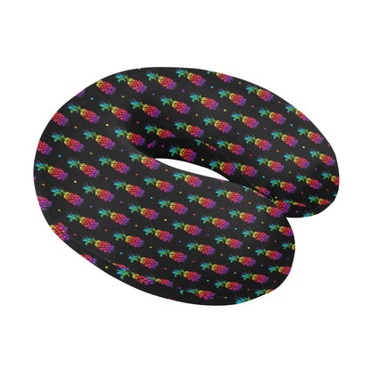 Pineapple Rainbow Dot Print U-Shaped Travel Neck Pillow-JTAMIGO.COM