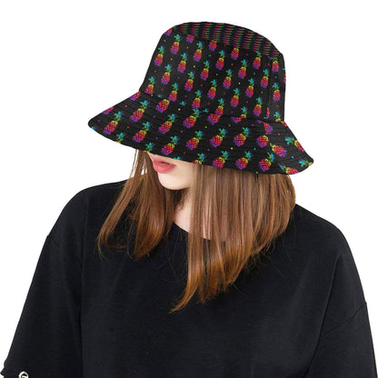 Pineapple Rainbow Dot Print Unisex Bucket Hat
