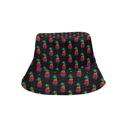 Pineapple Rainbow Dot Print Unisex Bucket Hat